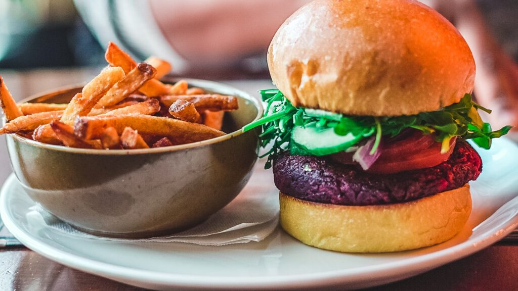 Veggie-burger-and-fries